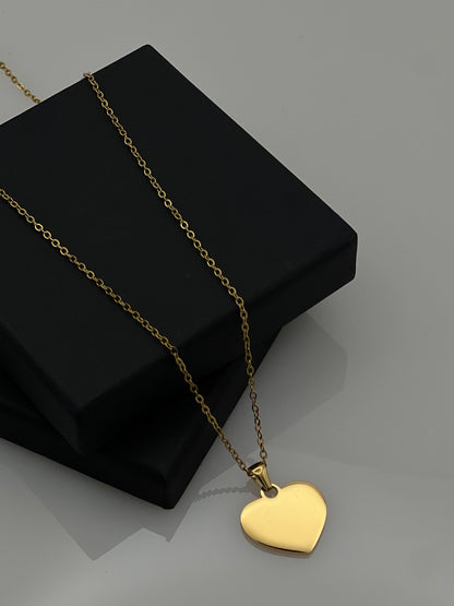 Custom Handwriting / Handdrawing Engraved Heart Necklace, Signature Jewelry, Couple Necklace, Valentines Gift, Memorial