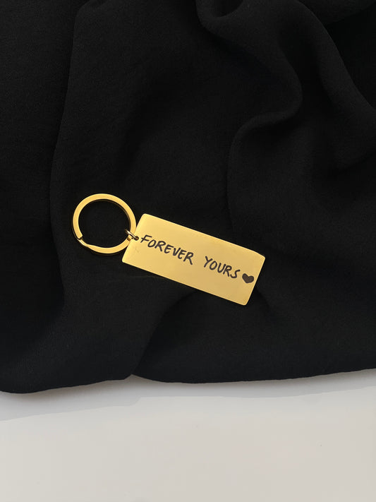 Custom Handwriting / Hand-drawing Engraved Keychain, Gift For Women, Personalized Gift, Best Friends Key Ring, Sisters Engraved Keychain